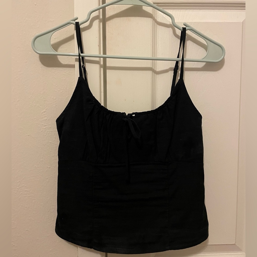 Abercrombie Black Top with a tie - XS